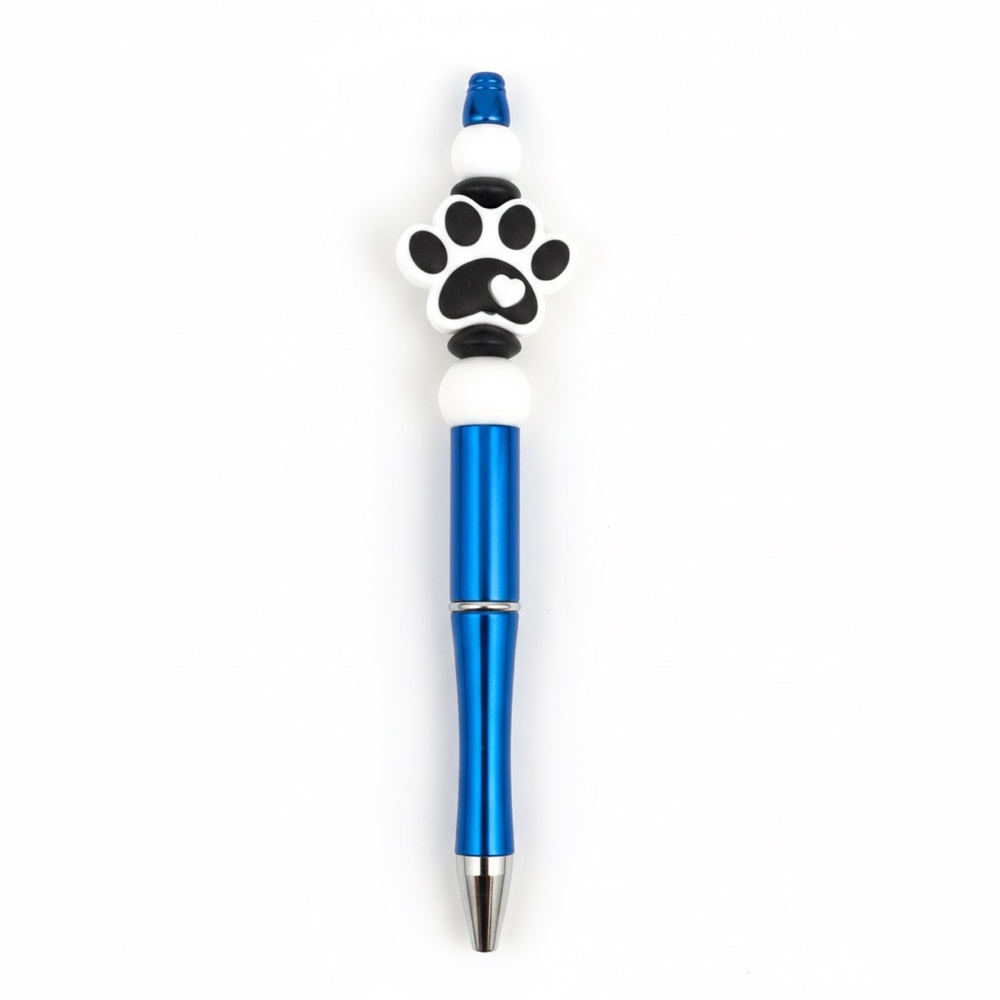 Blue and Black Paw Print Dog Pen